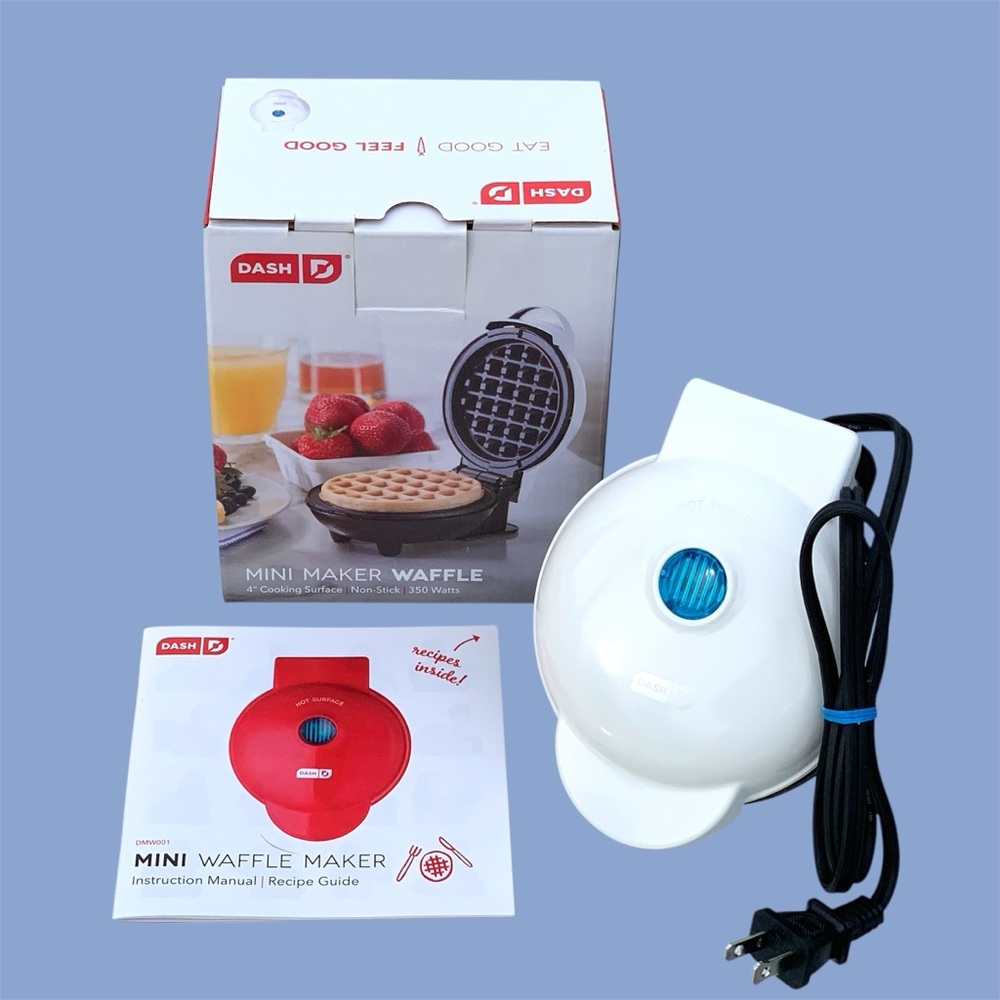 Dash Mini Waffle Maker, White